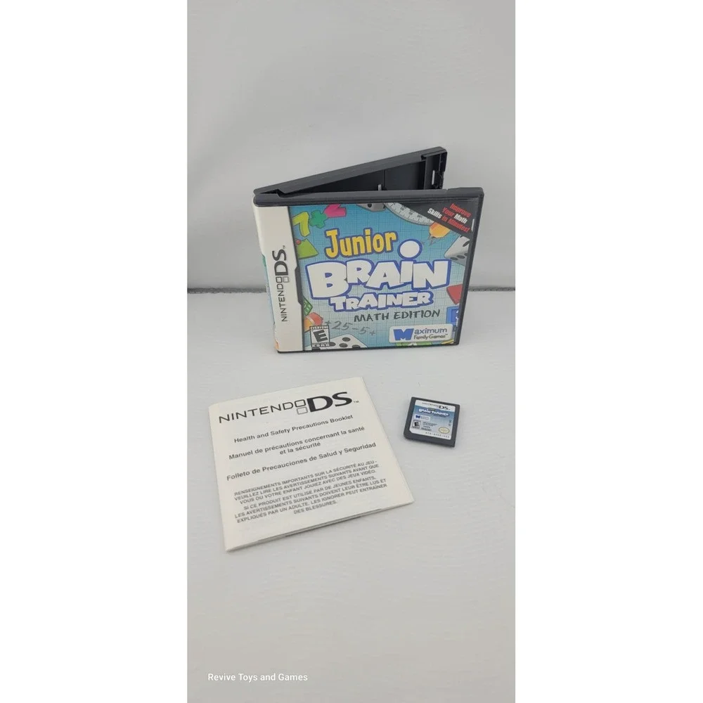 Junior Brain Trainer Math Edition (Nintendo DS, 2011) Game & Case Tested Working